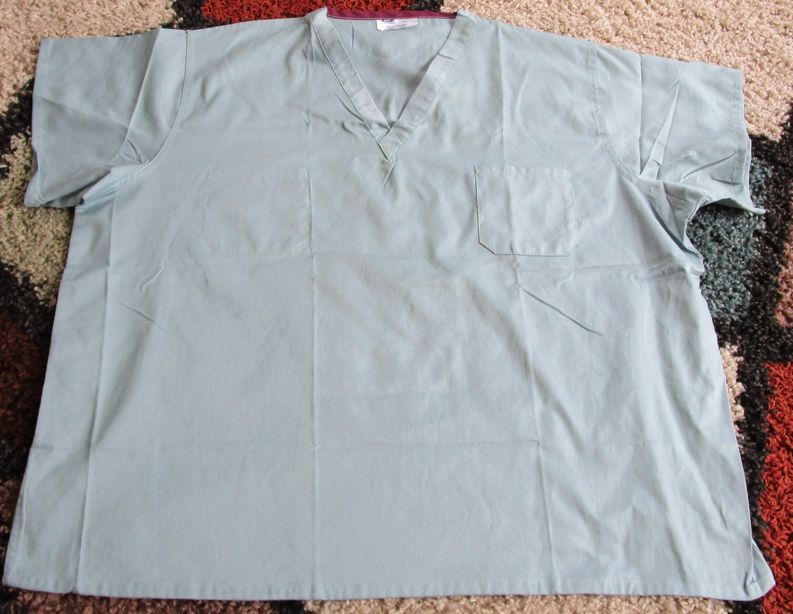 Best Medical Unisex Reversible Scrub Top W/ Pocket 100% Cotton Misty Sz 2X