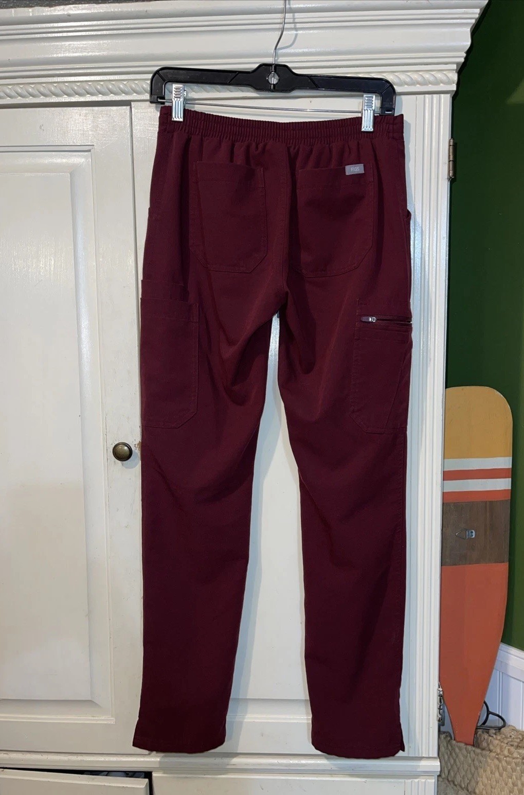 Figs Scrubs Yola Skinny Pants Women XS Burgundy Style# TW2000R Nurse Doctor ER