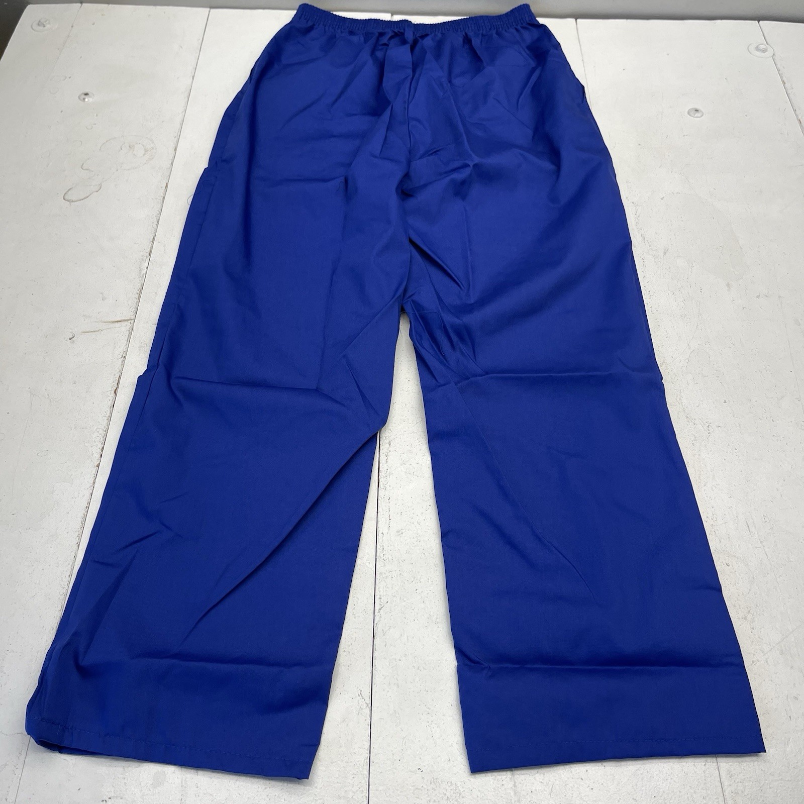 Fashion Seal Healthcare Blue Cotton Blend Elastic Waist Scrub Pants Adults Large