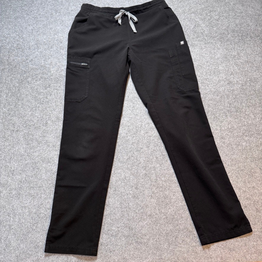 FIGS Yola Skinny Scrub Pants Women’s S Black Technical Collection TW2000R