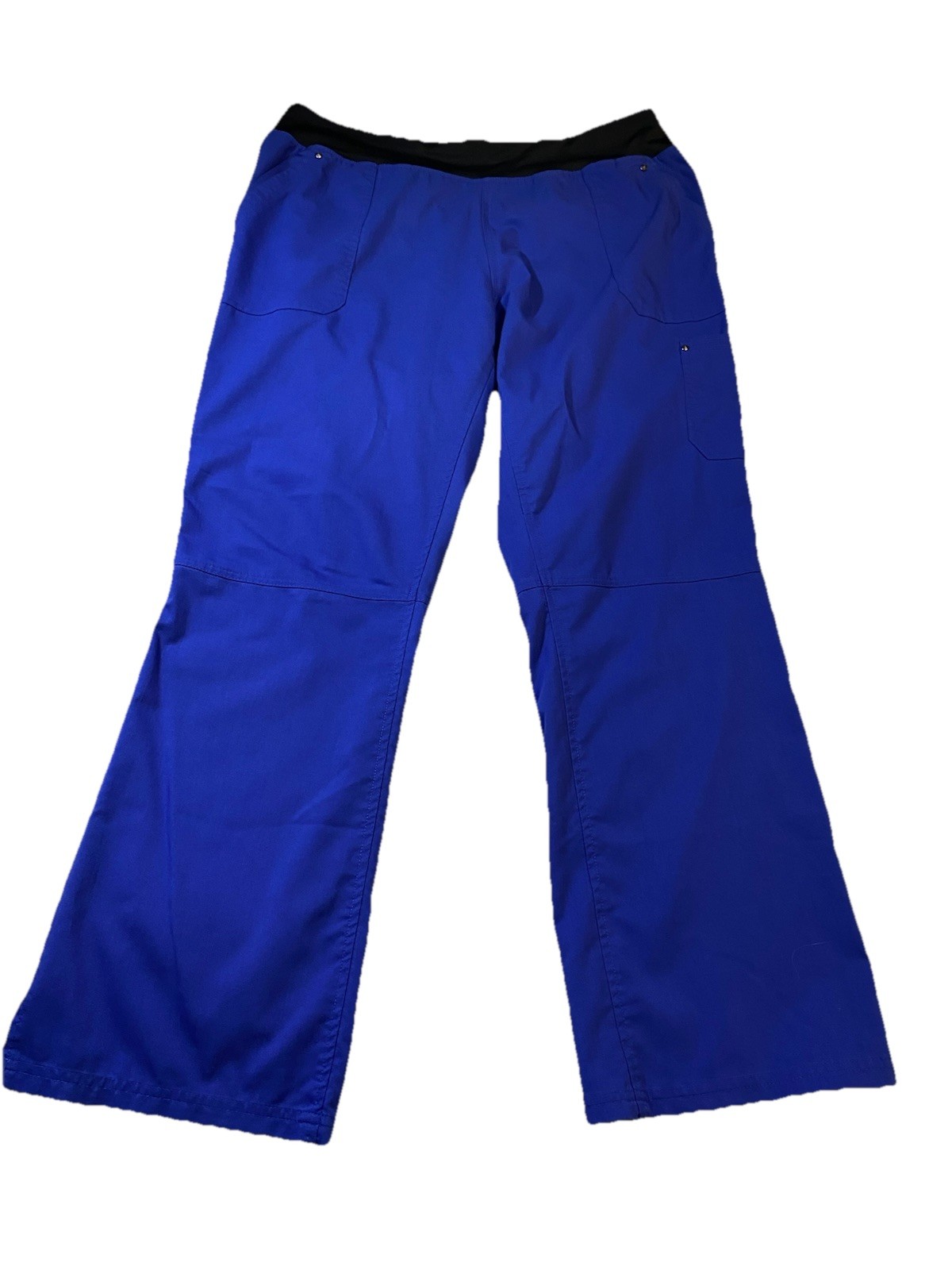 Healing Hands Purple Label Yoga Scrub Set XL Royal Blue Jessi Zipper Top Pants