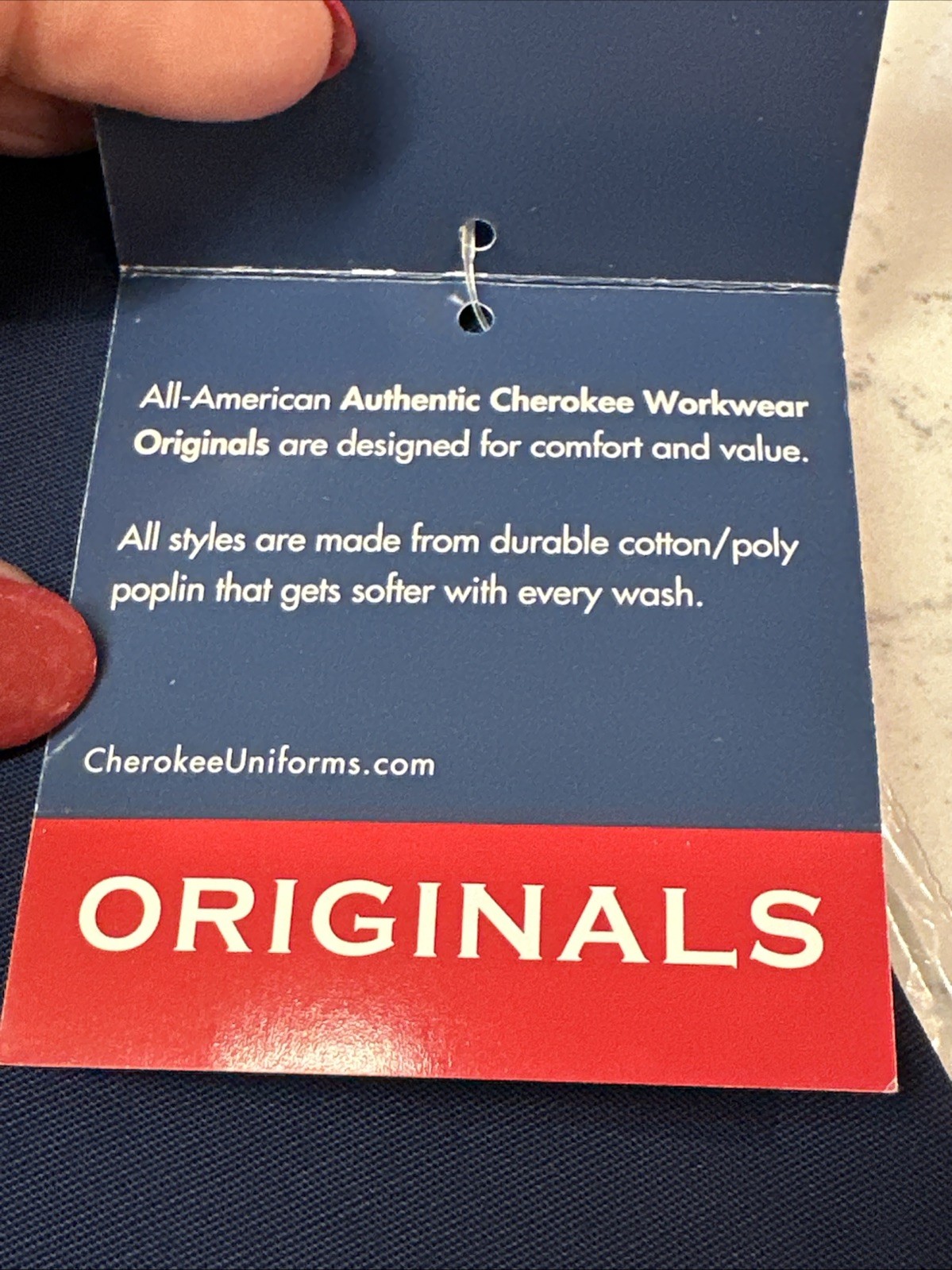 CHEROKEE Authentic Scrubs #4700~V Neck~Scrub Top by Workwear~Size S~Navy Blue