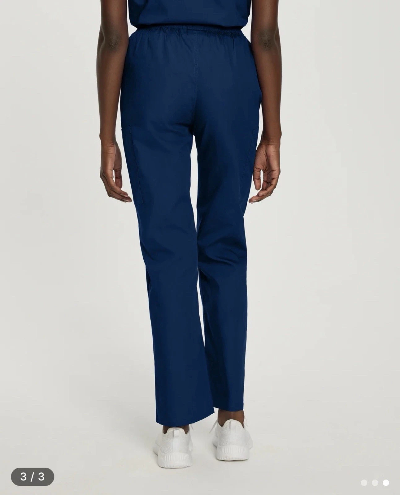 Landau Scrub Zone Relaxed Fit 3-Pocket Elastic Cargo Scrub Pants for Women 83221