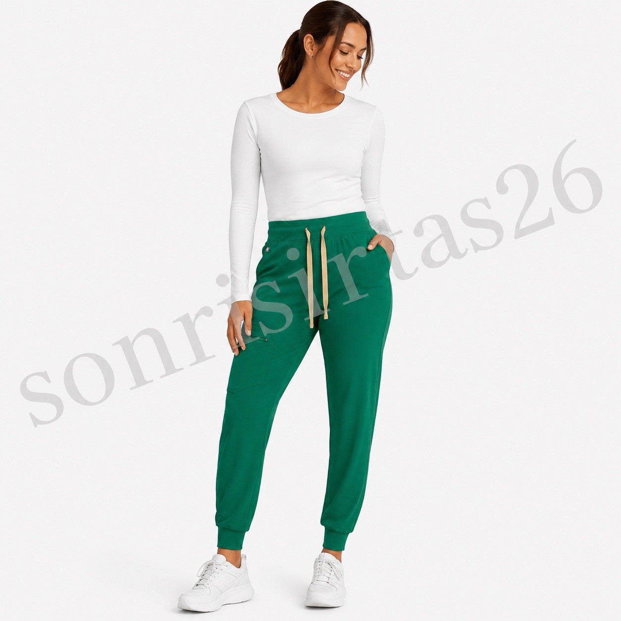 FIGS Zamora Scrub Jogger Pants Size S PO#6356 Indocyanine Green Limited Edition