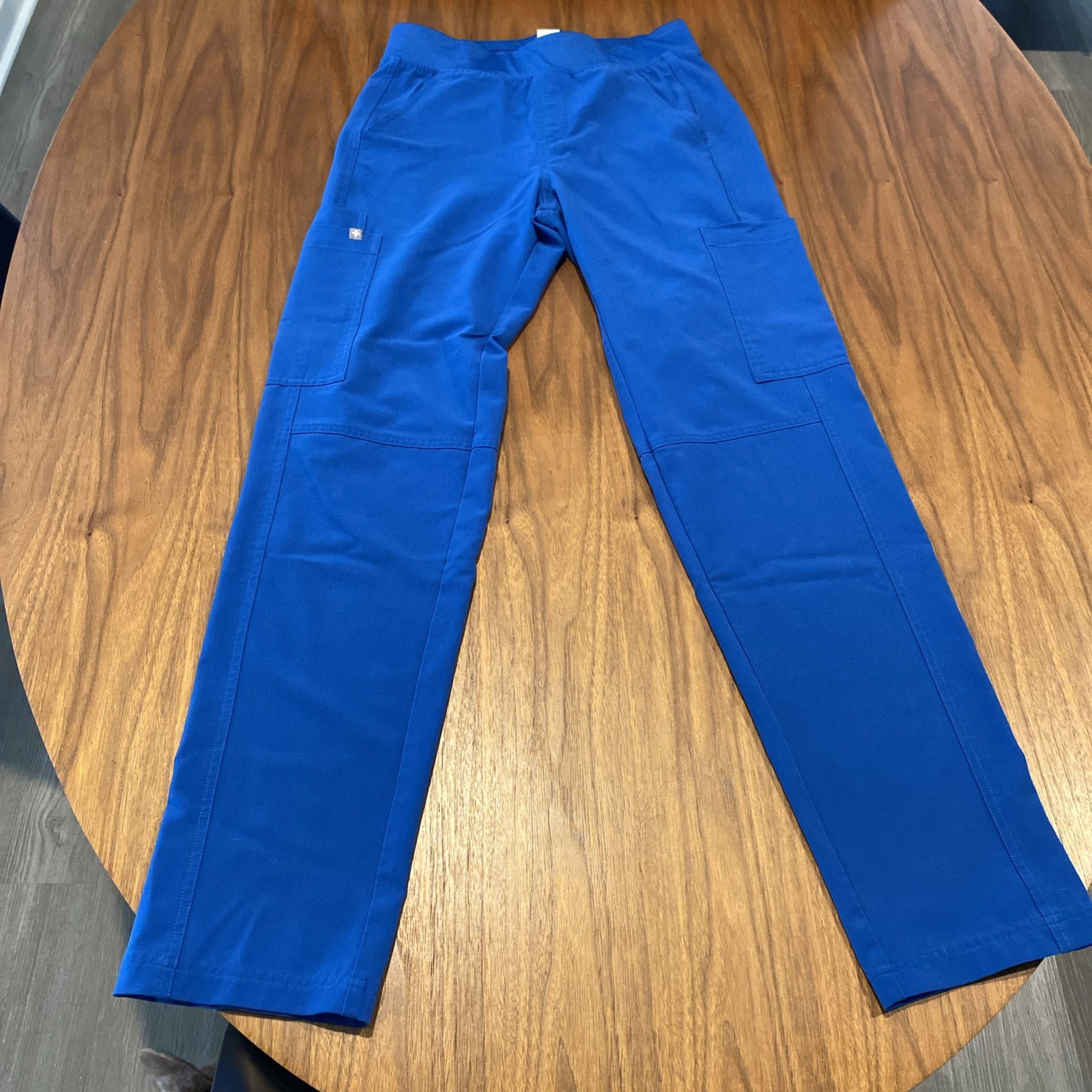 FIGS Yola Scrub Pants XS Petite Blue Technical Collection Stretch Cargo Nurse