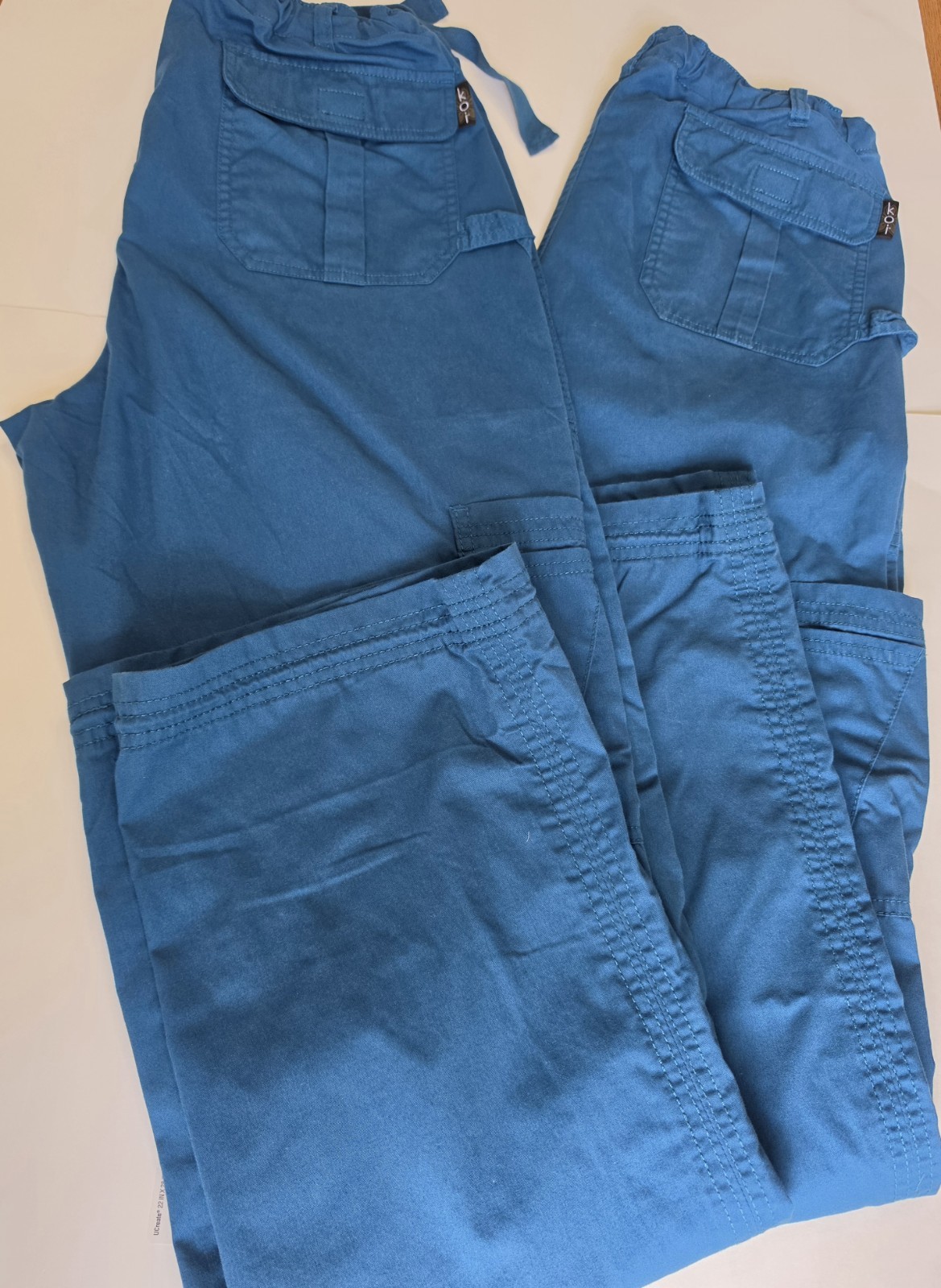 James Pant Classic Koi Scrubs Men Royal Dark Turquoise Medium Tall SET OF TWO