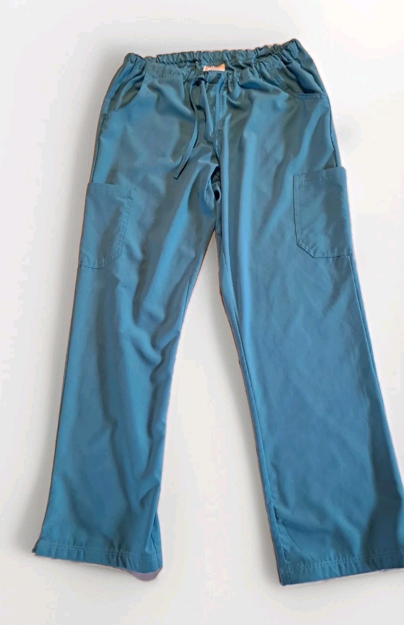 Butter Soft Stretch Scrub Pants Womens Size Medium Nurse Blue