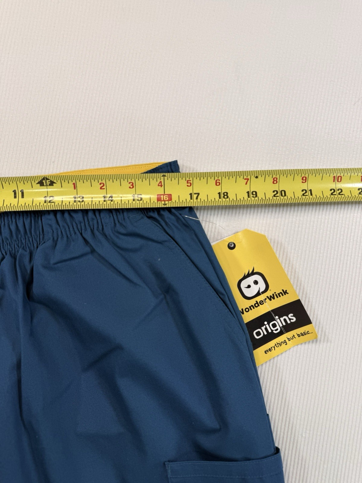 Wonderwink Wonderwork Women Scrub Pants 2X 2XL Tall 2XT Blue True Plus Fit