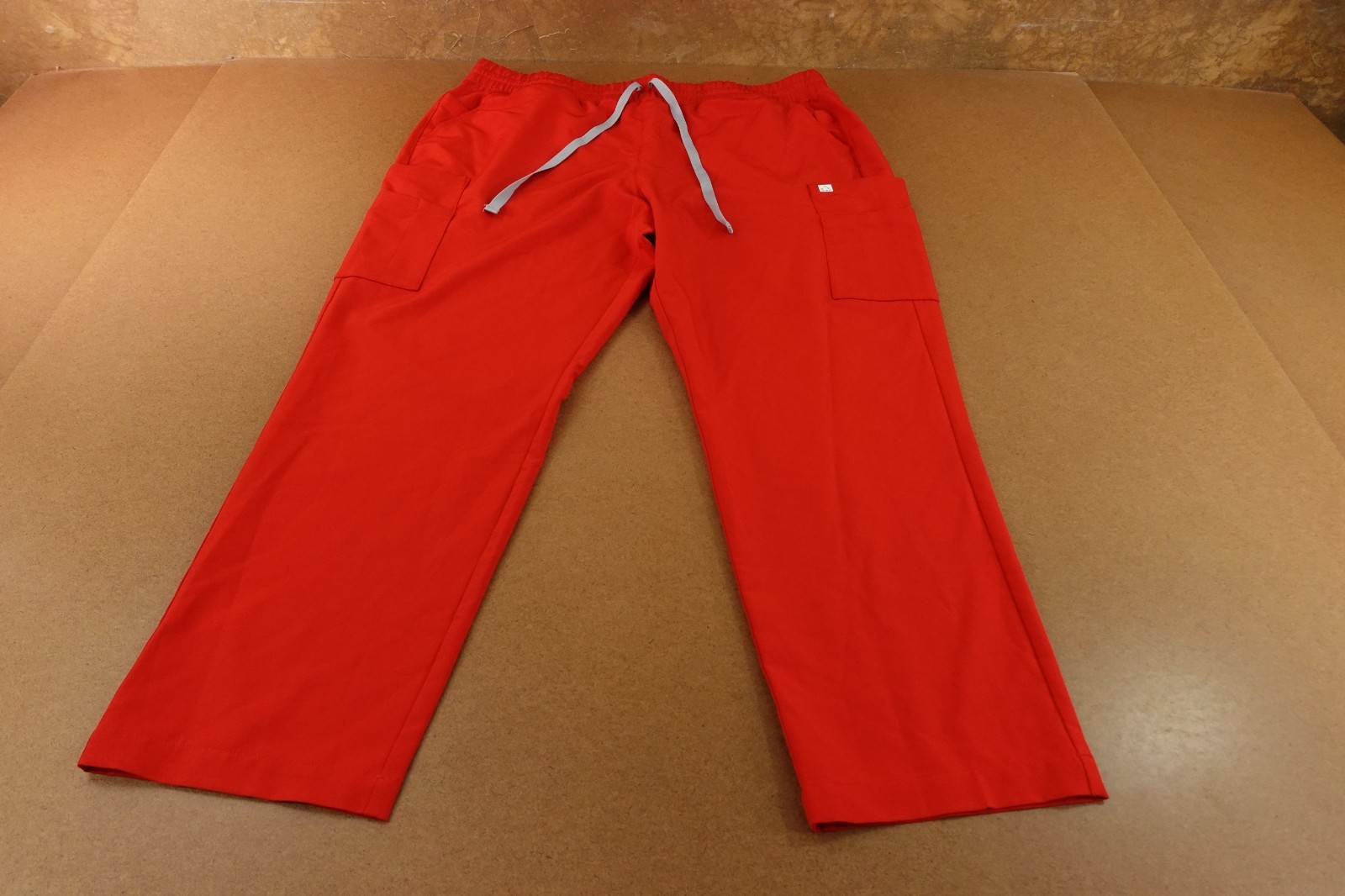 ReSurge Women’s Size Petite XL Atomic Red 11-Pocket Drawstring Scrub Pants New