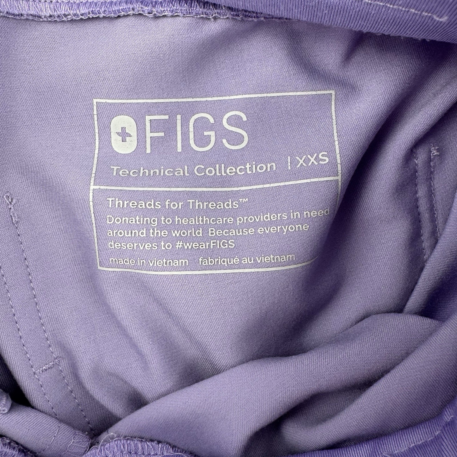 FIGS Zamora Jogger Scrub Pants XXS Lavender Light Purple Technical Collection