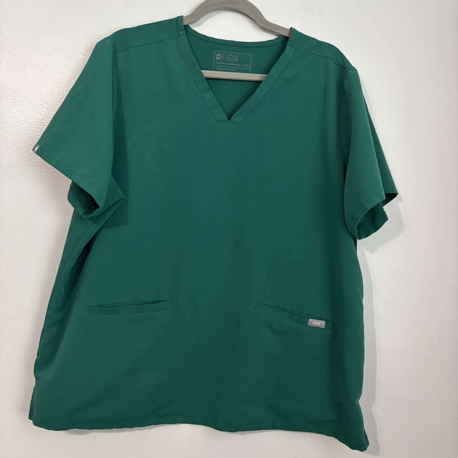 Figs Scrubs Casma Top Size XXL Technical Collection Hunter Green