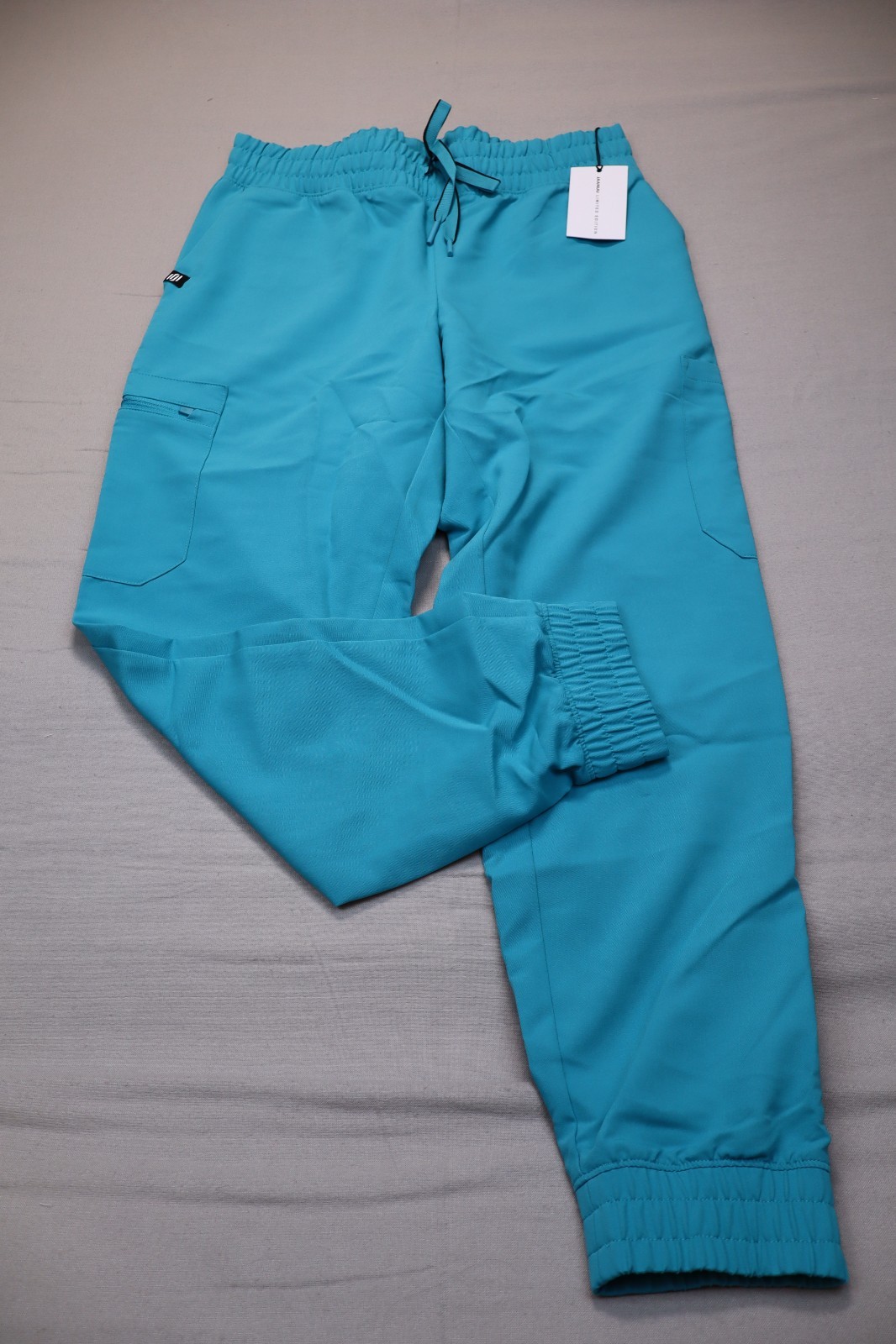 NEW Jaanuu Neo Women’s Teal Blue Everyday Cargo Jogger Scrub Pants Size S
