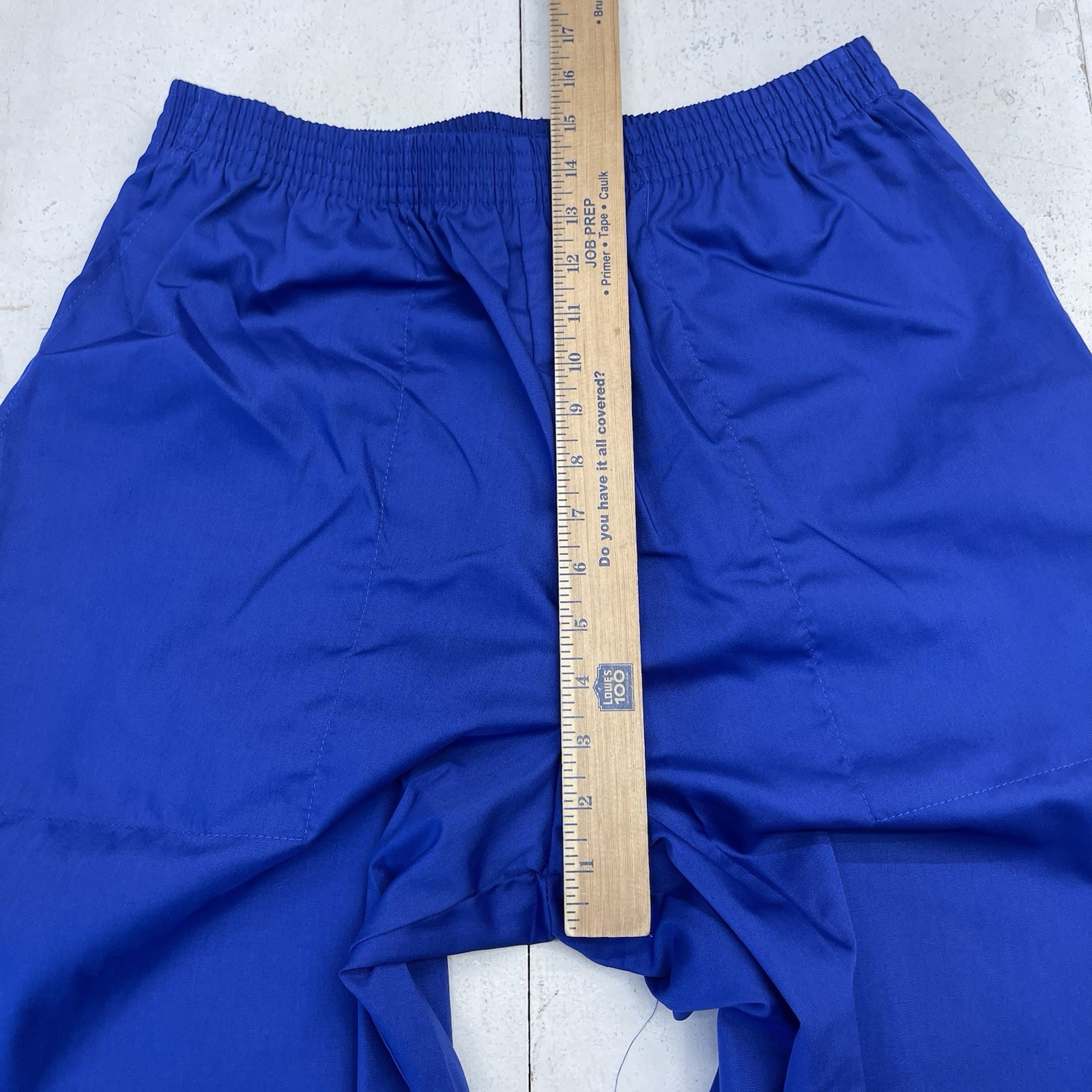 Fashion Seal Healthcare Blue Cotton Blend Elastic Waist Scrub Pants Adults Large
