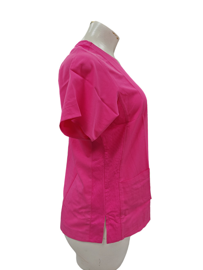 Vera Bradley Halo Nettie V6109 (Pret) Pretty Pink V-Neck Scrub Top