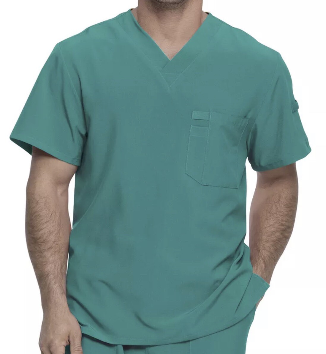 Dickies Scrubs EDS Essentials Men V Neck Top DK635 TLPS Teal. Size 2XL