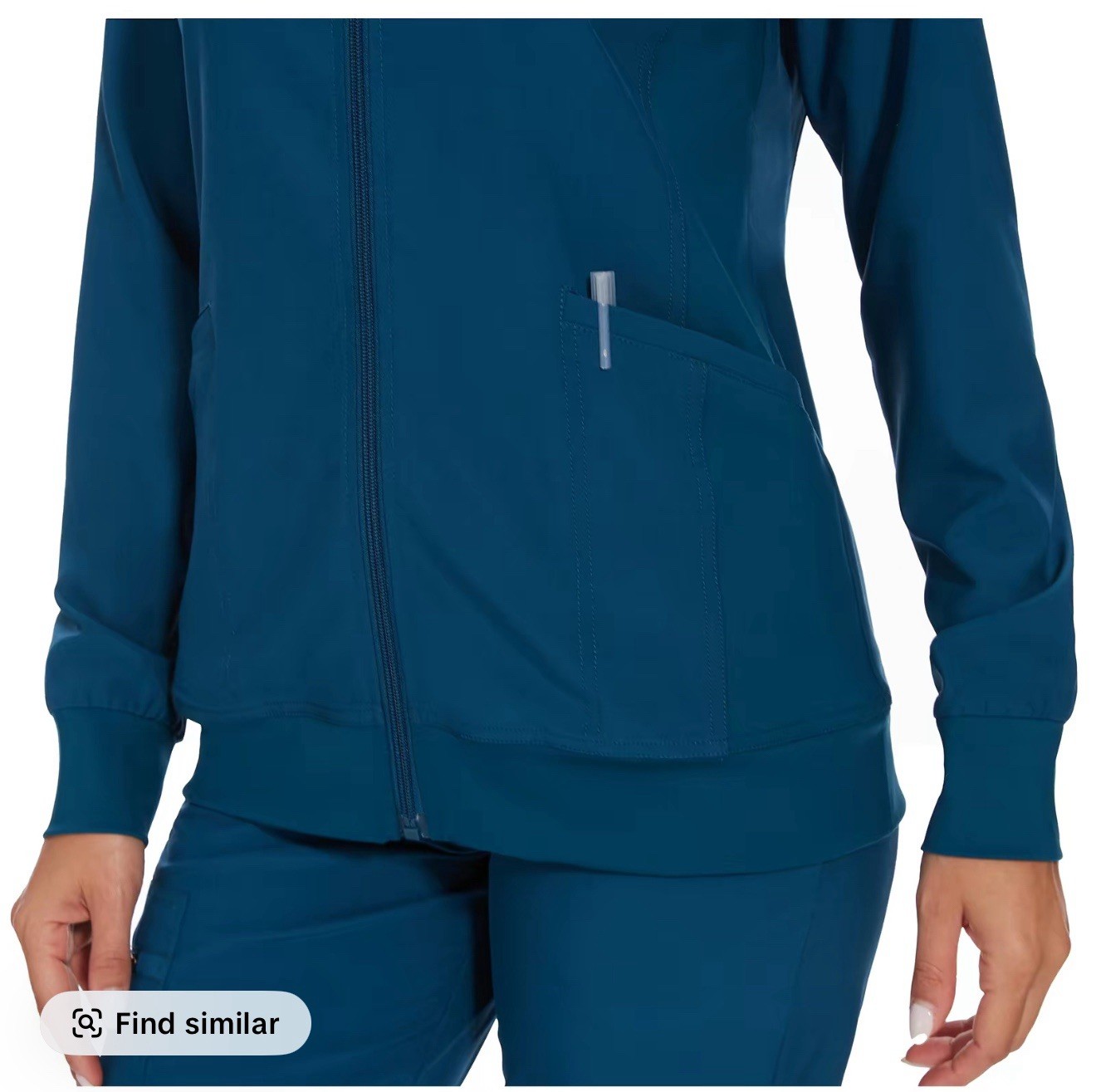 COZYFIT Scrub Jackets for Woman, Zip Front Nurse Jacket, 4-Way Stretch Fabric