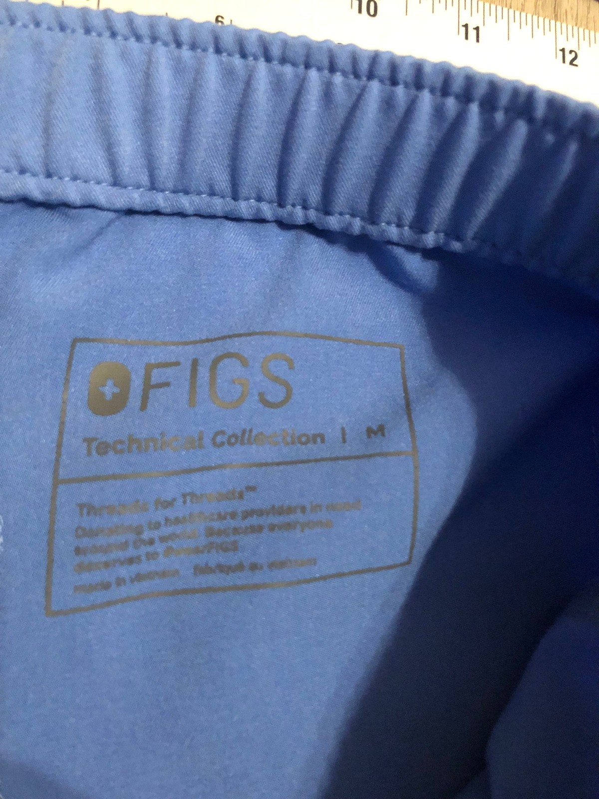 LOT FIGS Scrubs Top and Bottom Pants Shirt Set Blue PO#1507 PO#1683 Medium M