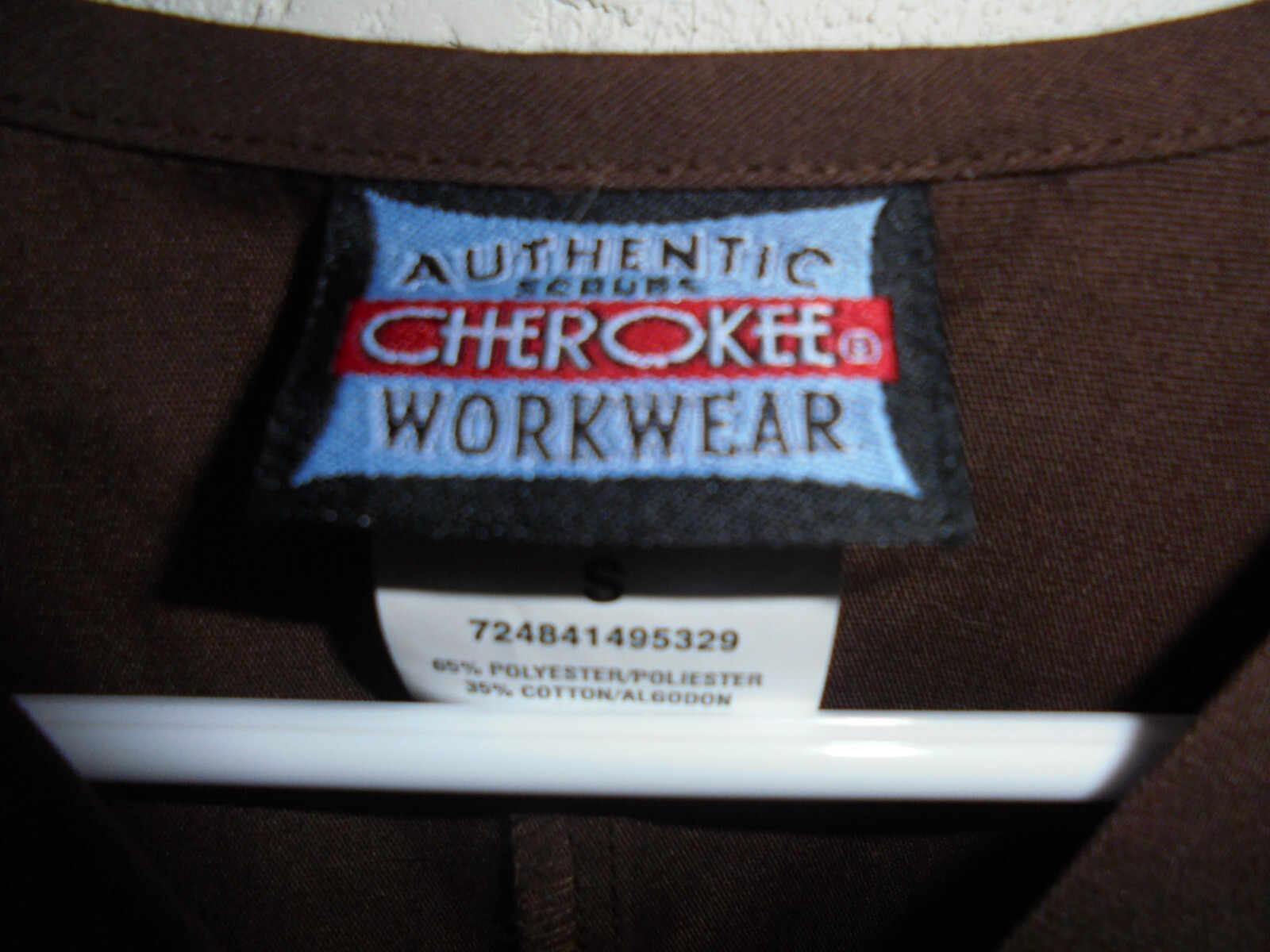 Cherokee Workwear Scrubs Unisex V Neck Top 4700 CHCW Chocolate Size Small