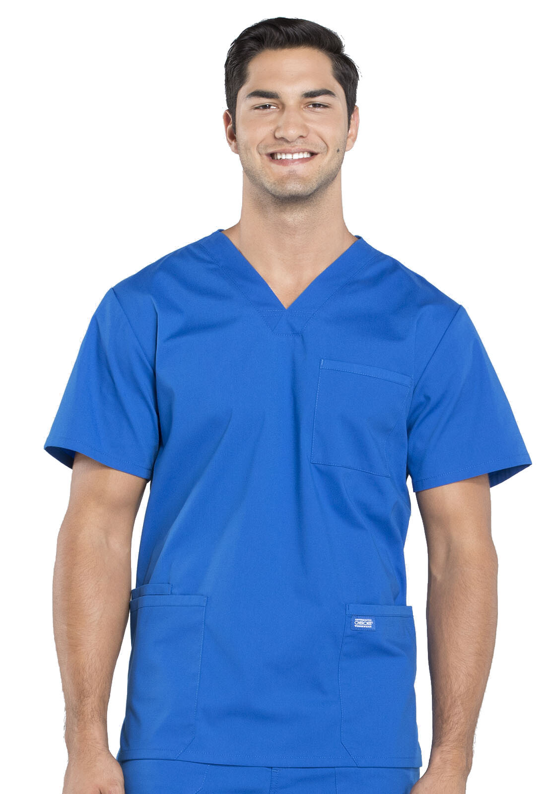Scrubs Cherokee Workwear Men V Neck Tall Top WW695T ROY Royal Free Shipping