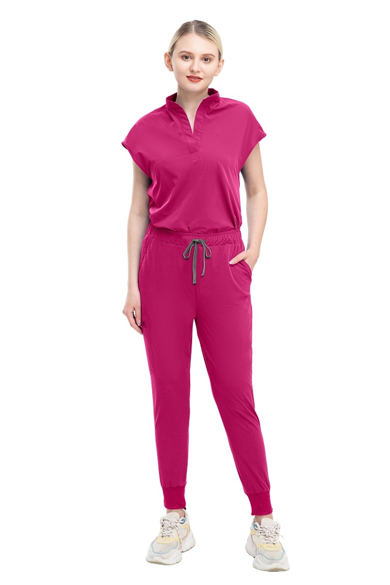 NiaaHinn Scrubs Stretch Nurse Medical Uniform Scrub Set Women Jogger Drawstring