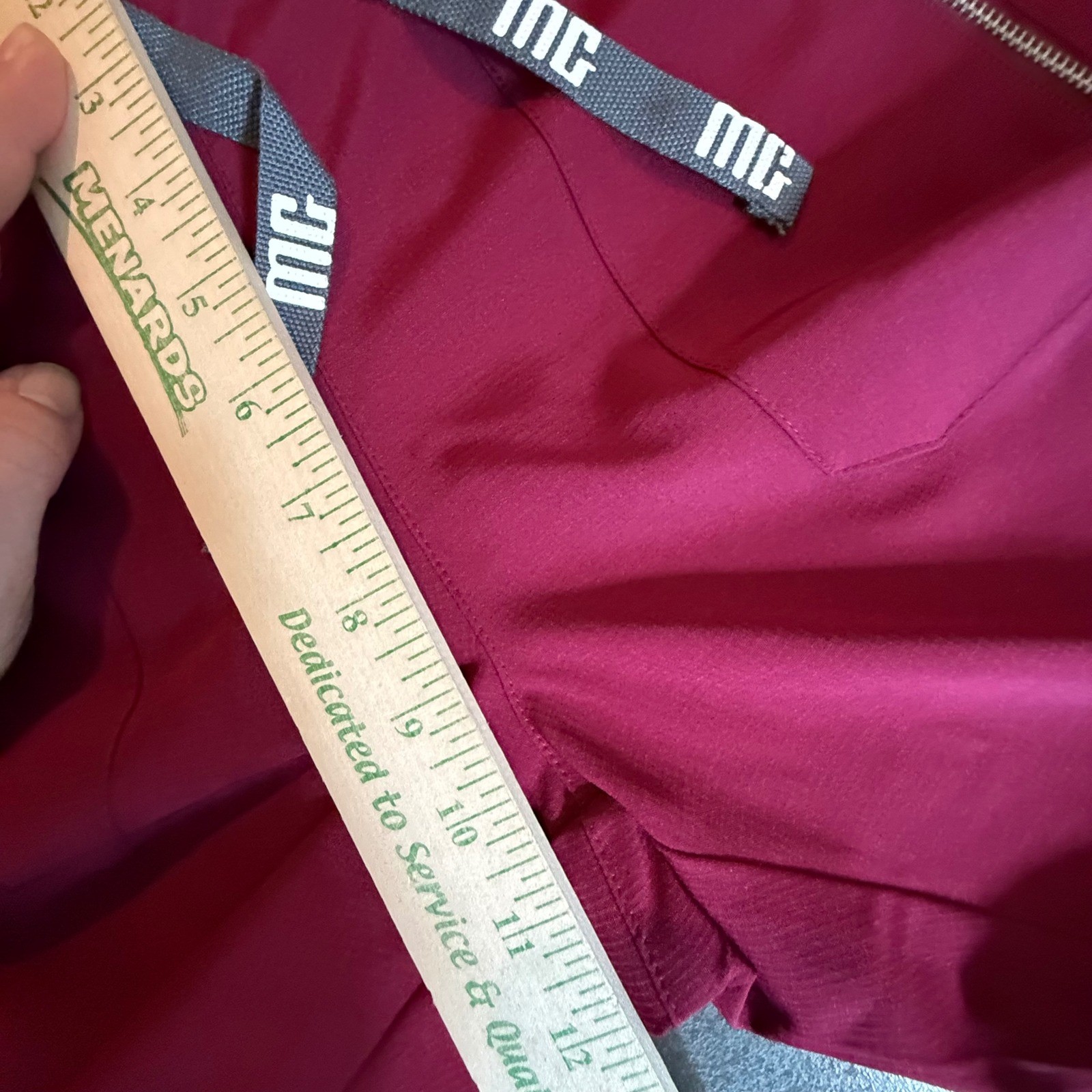 Material Girl by Medgear Scrubs Set Womens Black Top Burgundy Pants NWT Small