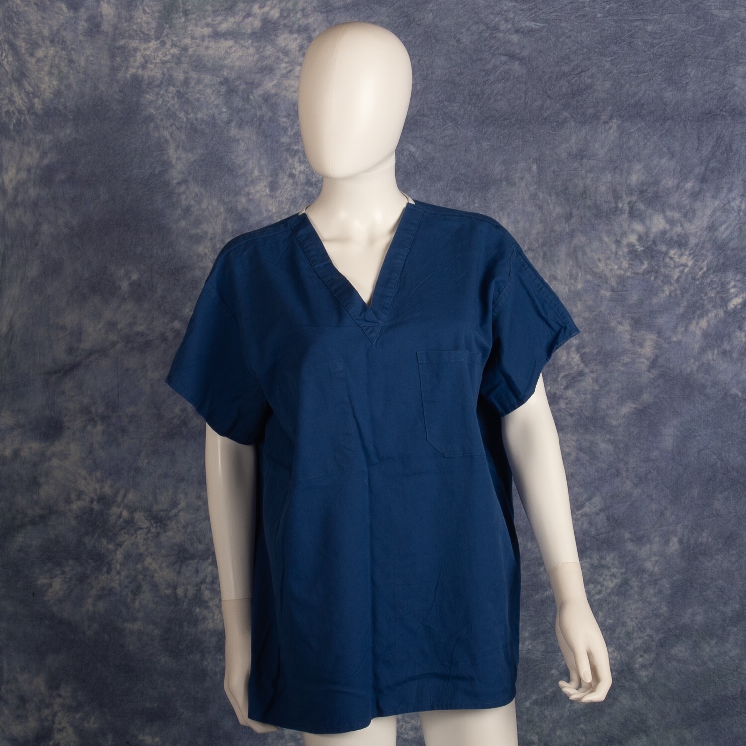 Standard Textile Scrub Top Navy Blue Unisex Large Medical Uniform Work Twill