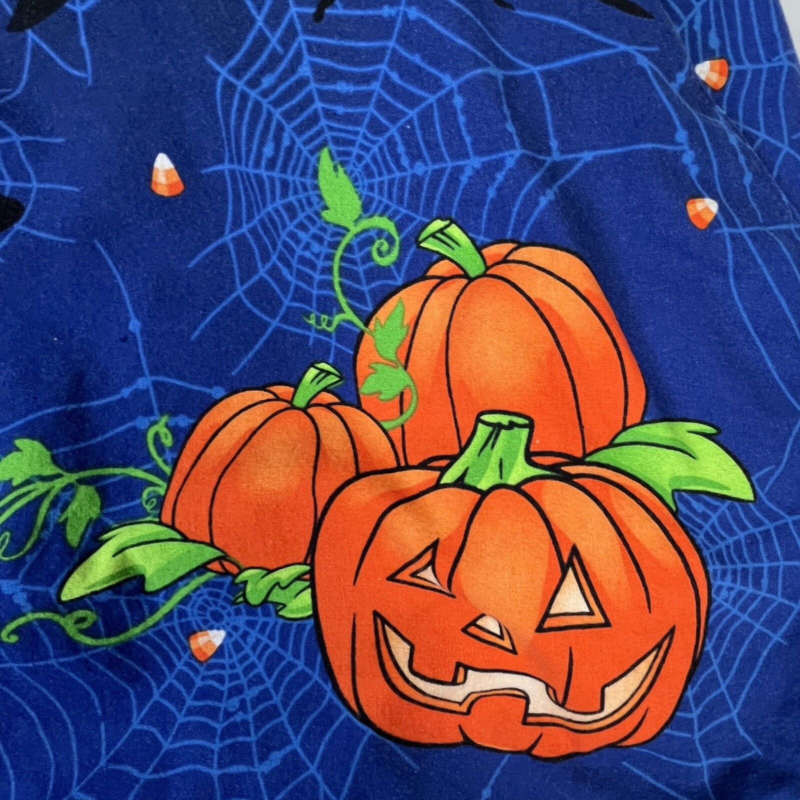 Disney Halloween Scrub Top Mickey Mouse Goofy Pumpkins Medical Dental Vet Small