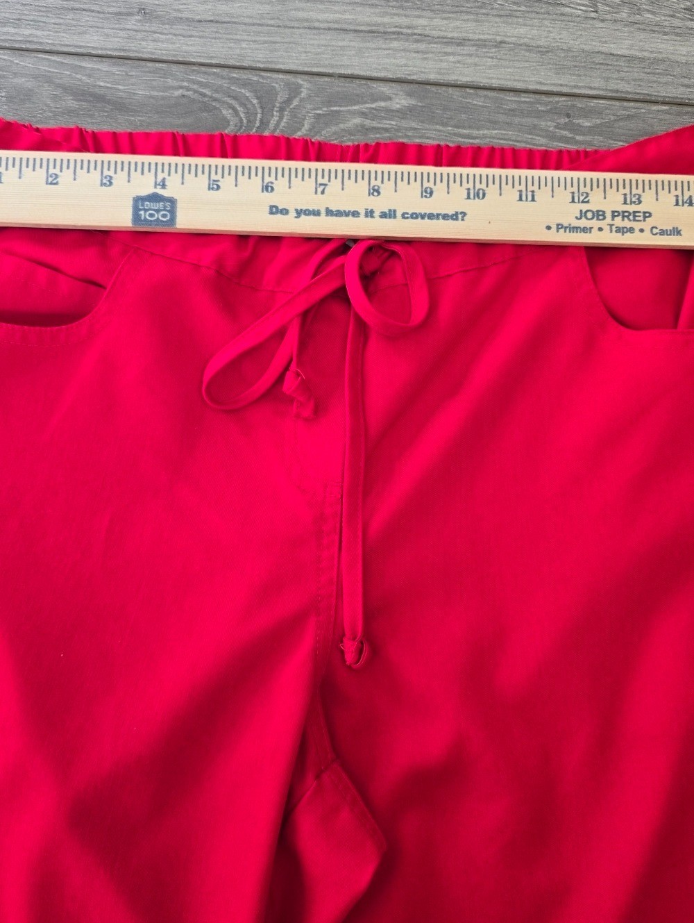 *Grey’s Anatomy Women’s Red Straight-Leg Scrub Pants Medium Tall Nurse Medical