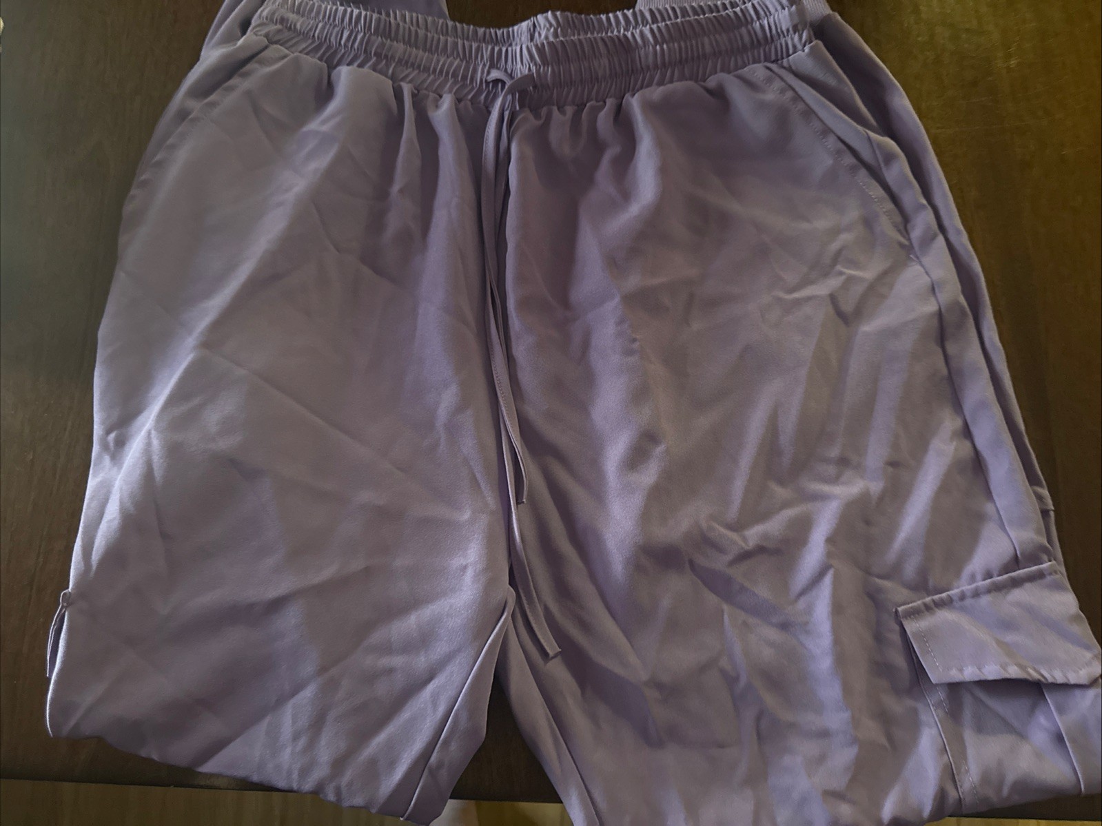 Ladies Stretch Yoga Jogger Scrub Pants – Light Purple – XL