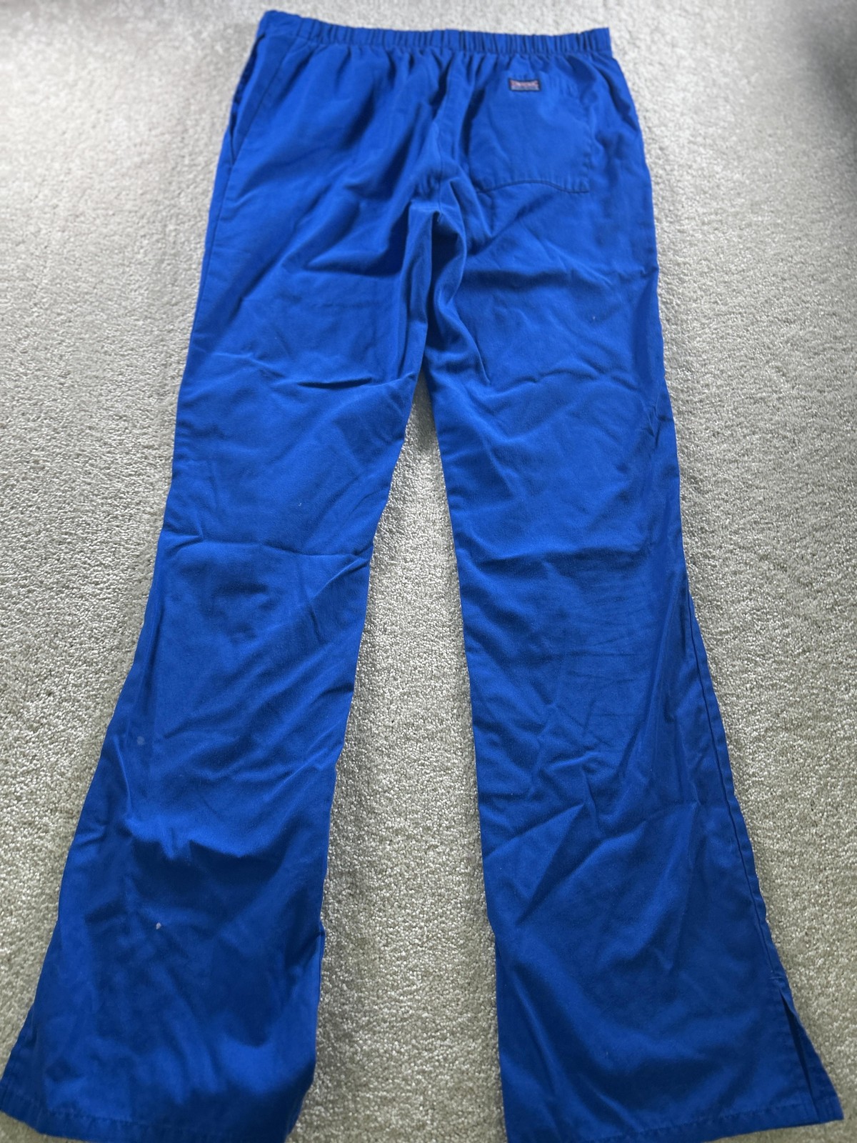 Cherokee Workwear Pants Mens Medium Royal Blue Scrub Drawstring Elastic Flare