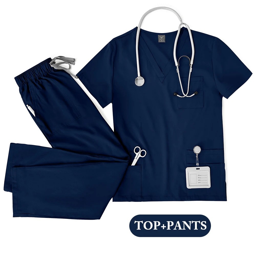 Unisex Medical Uniforms Men Women Nursing Dentist medical Scrubs, high quality
