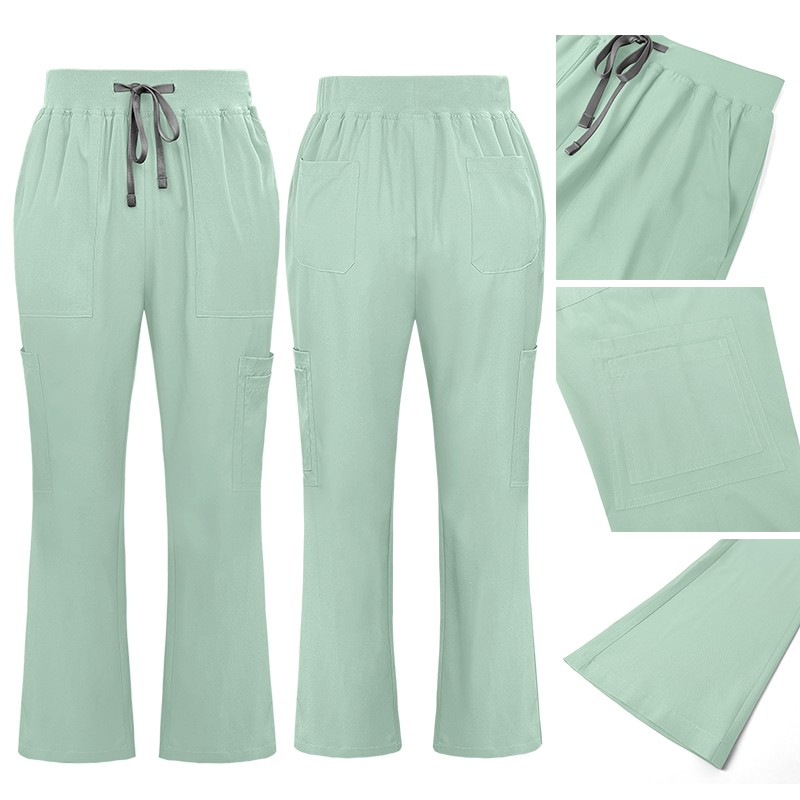 2025 New Nurse Scrub Set – Flare Pants & V-Neck, Breathable & Comfortable