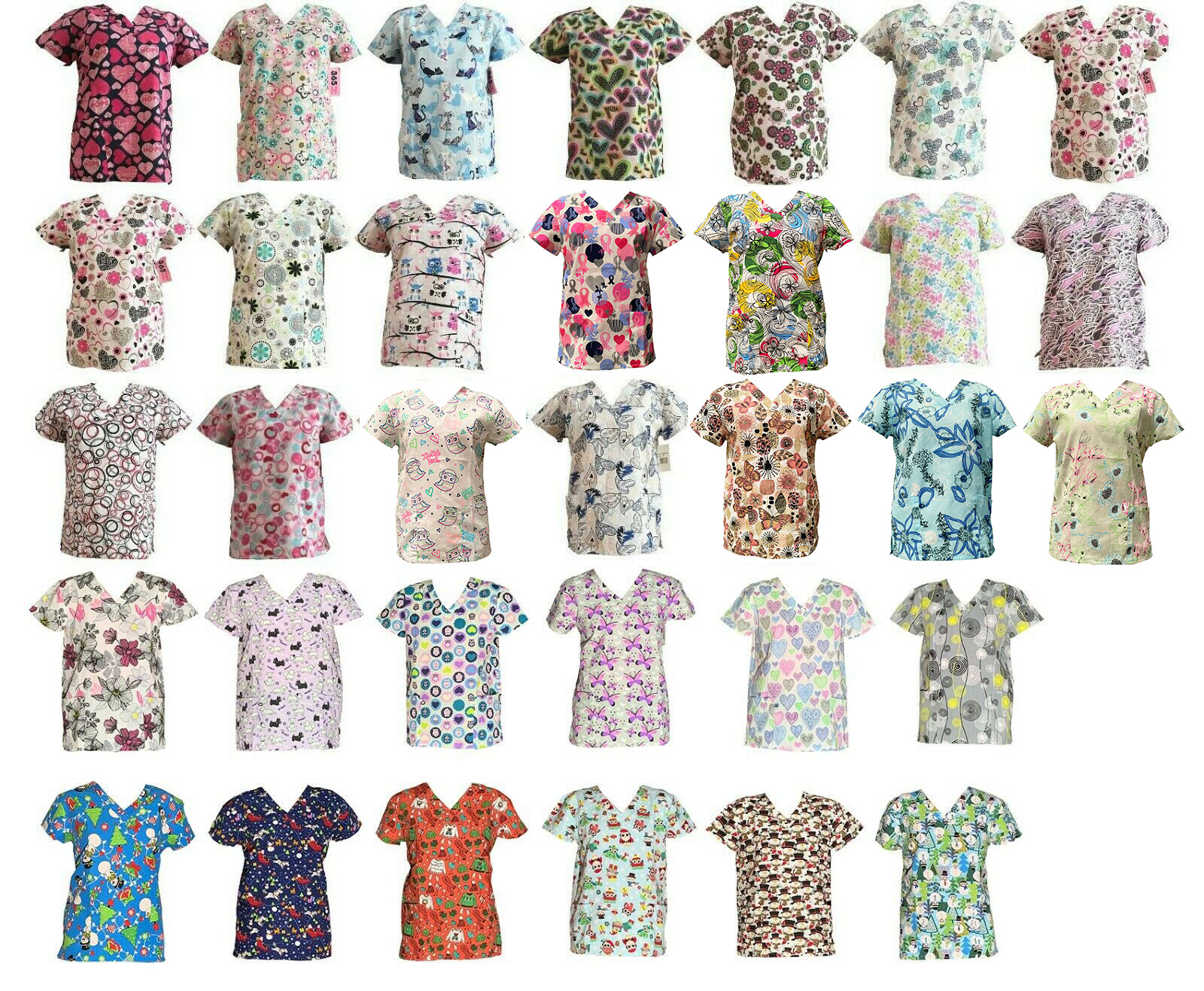 365 Work & Wear Women’s Fashion Medical Nursing Scrub Tops