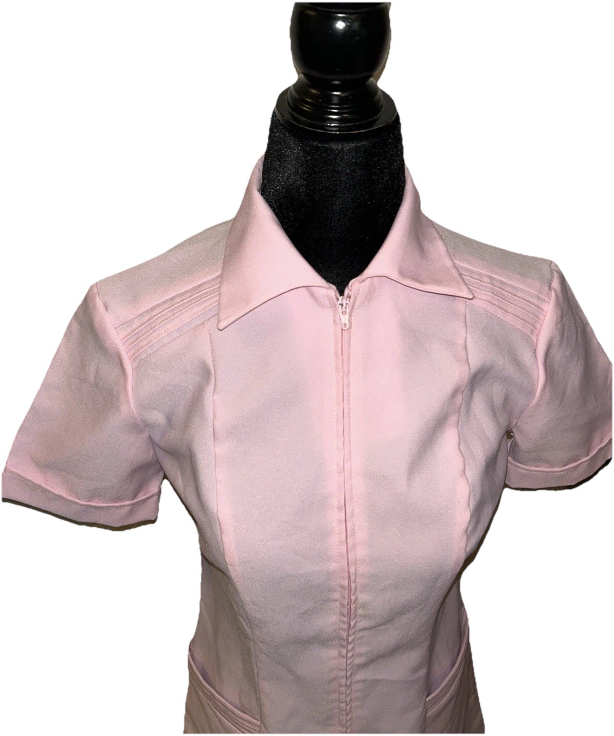 Crest Careers Pink 100% Polyester Size 6 Nursing Uniform Top