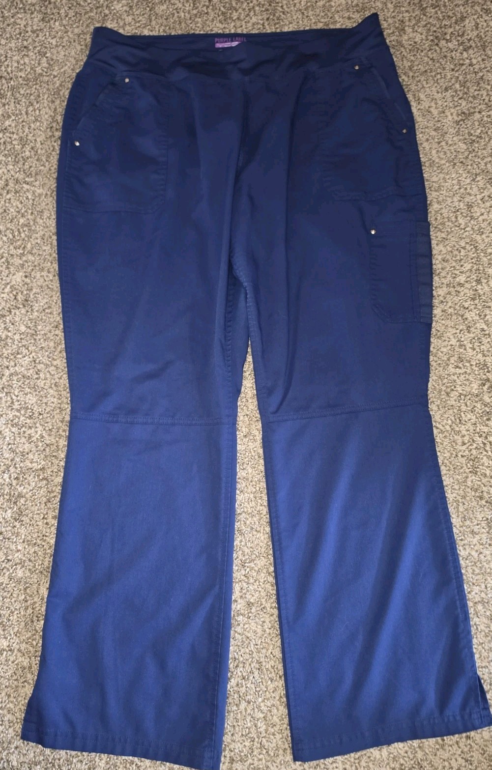 Purple Label Healing Hands Womens Tori Scrub Pants Navy Blue Xlarge 30″ 9133