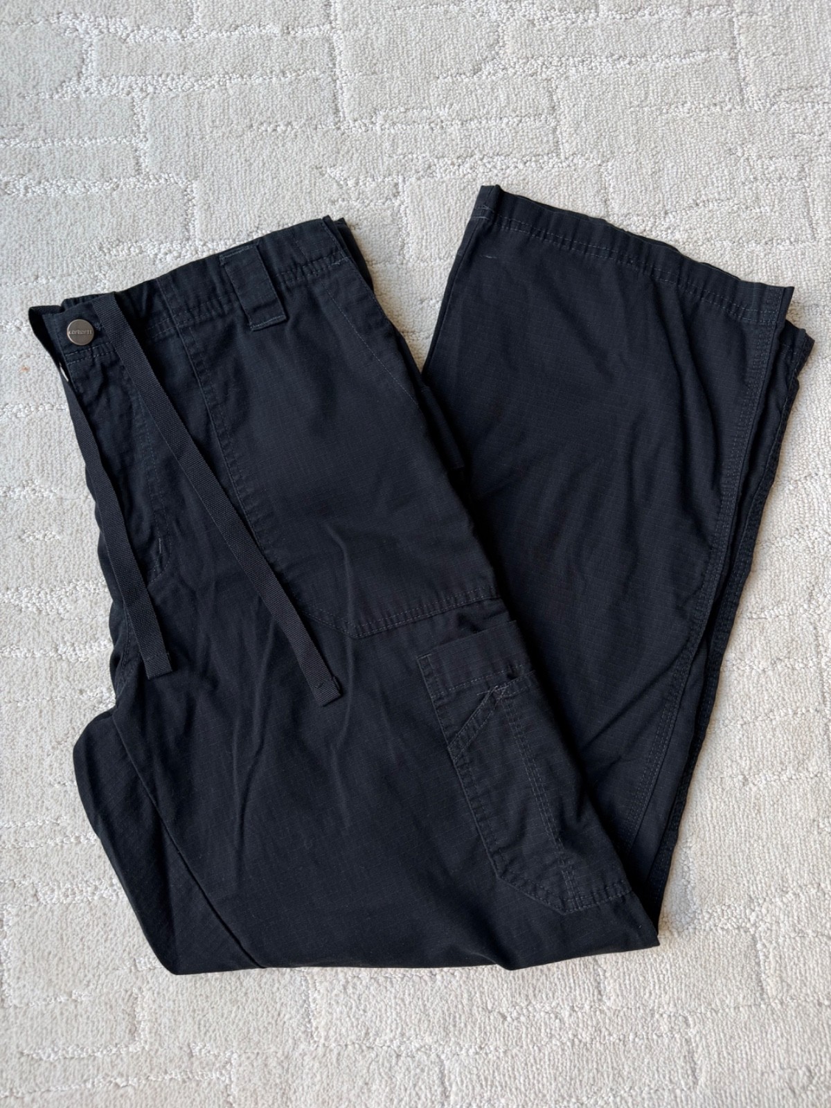 Carhartt C54108 Scrub Ripstop Cargo Pant Large Black Nurse Medic Hospital 36×30