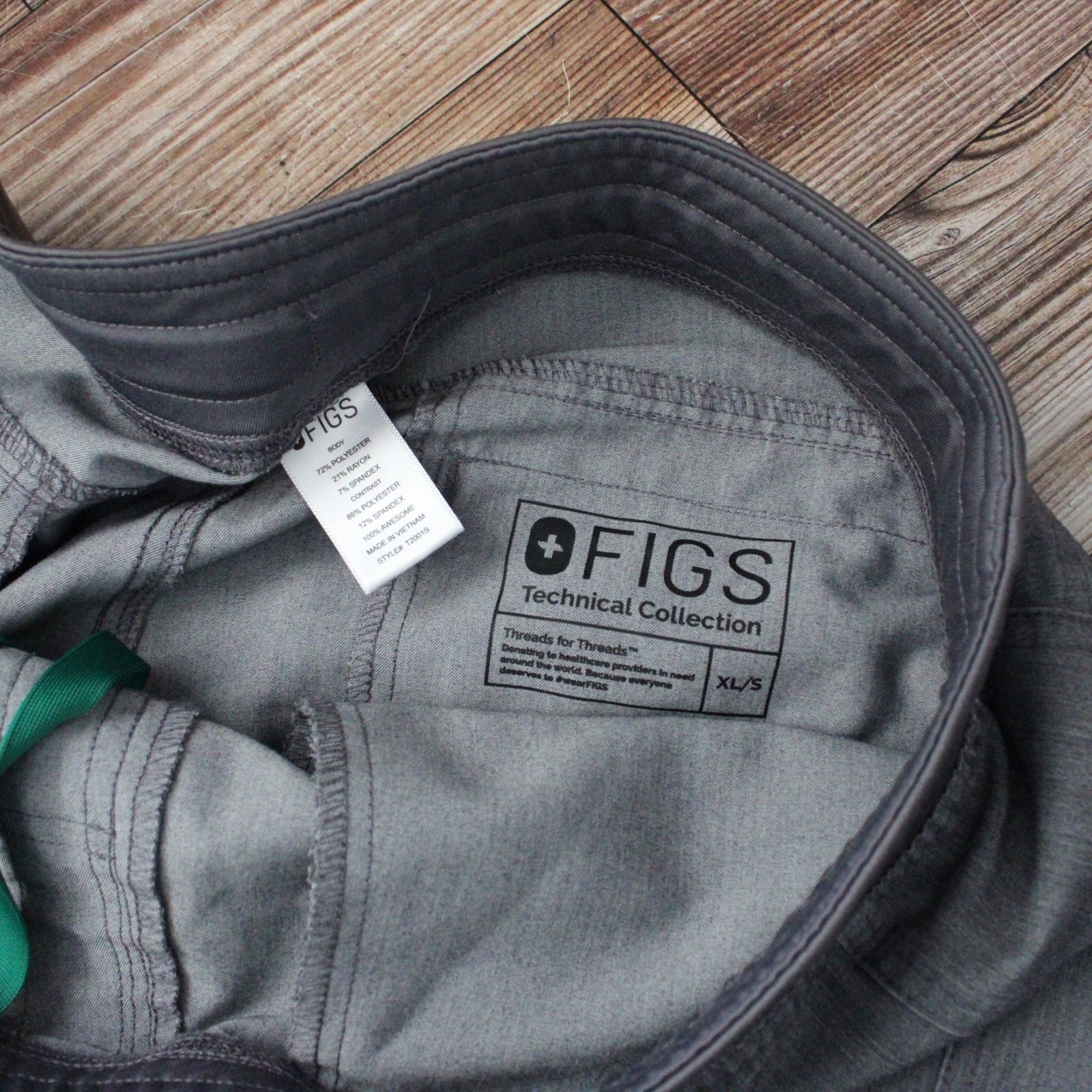 Figs Technical Collection Scrub Set Gray Pants Men’s XL/S T2001S -Top XXL FM1500