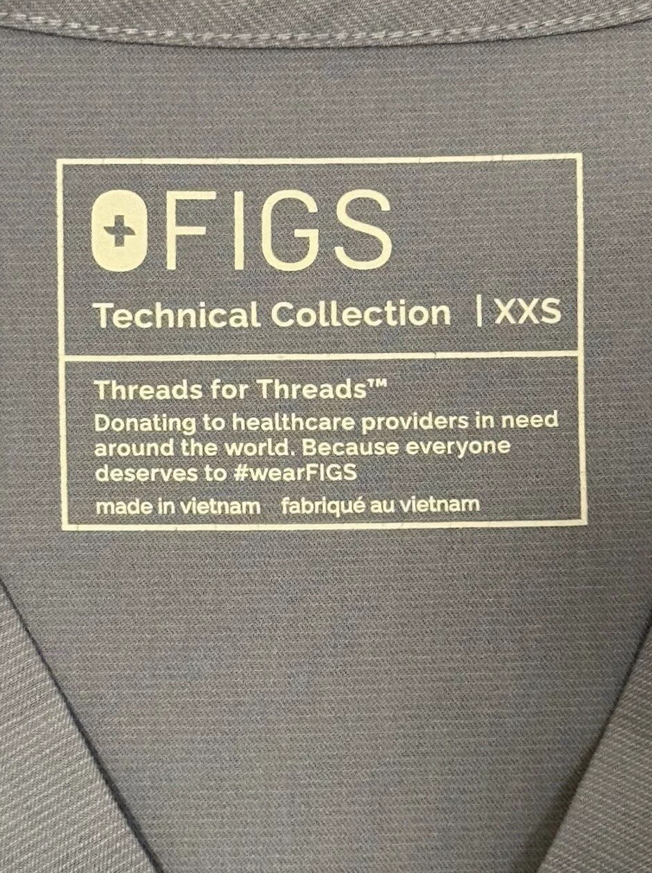 FIGS Women’s Catarina One Pocket Scrub Top Size XXS Blue Medical Dental