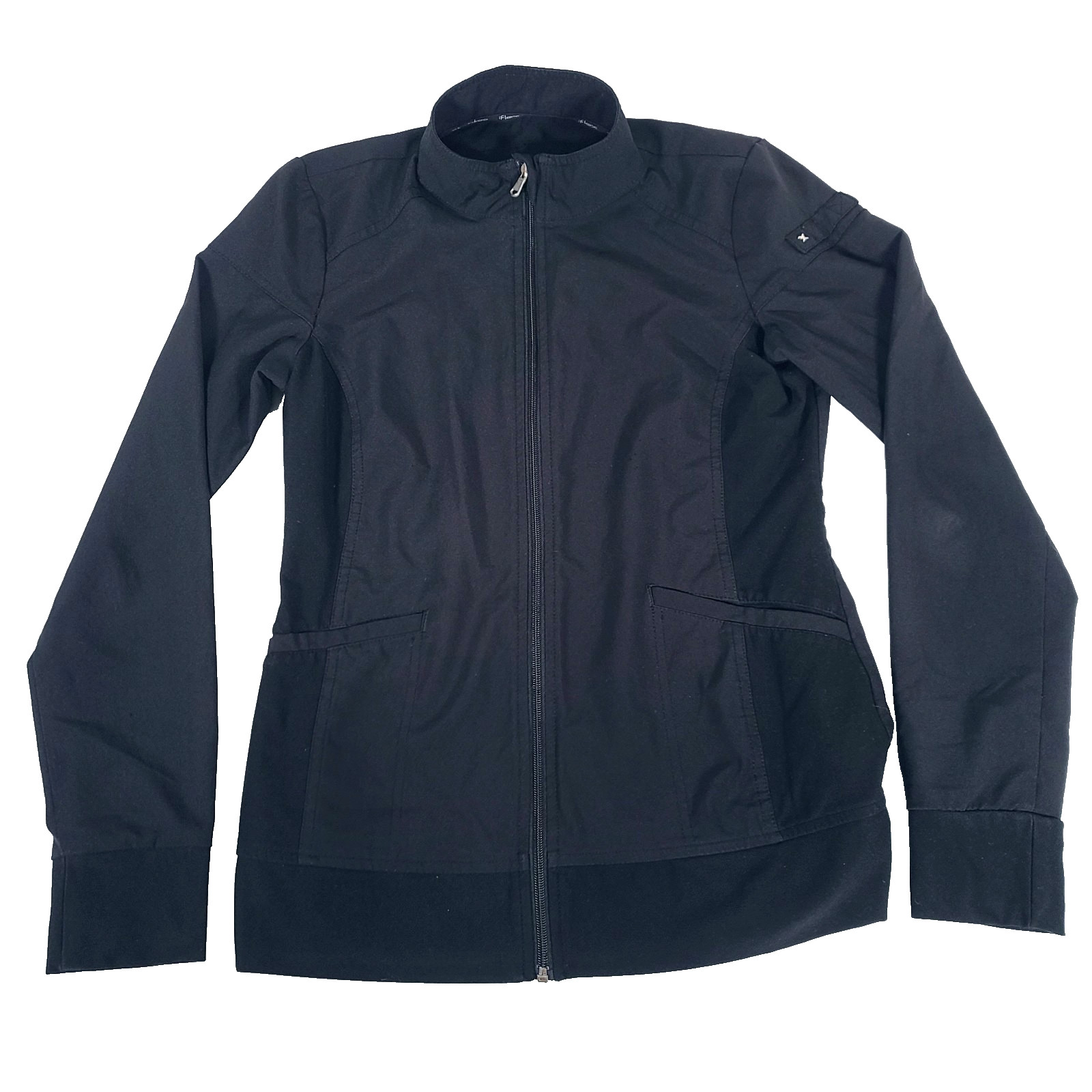 Cherokee iFlex Jacket Women’s XS Black Scrub Nursing Medical Uniform Full-Zip