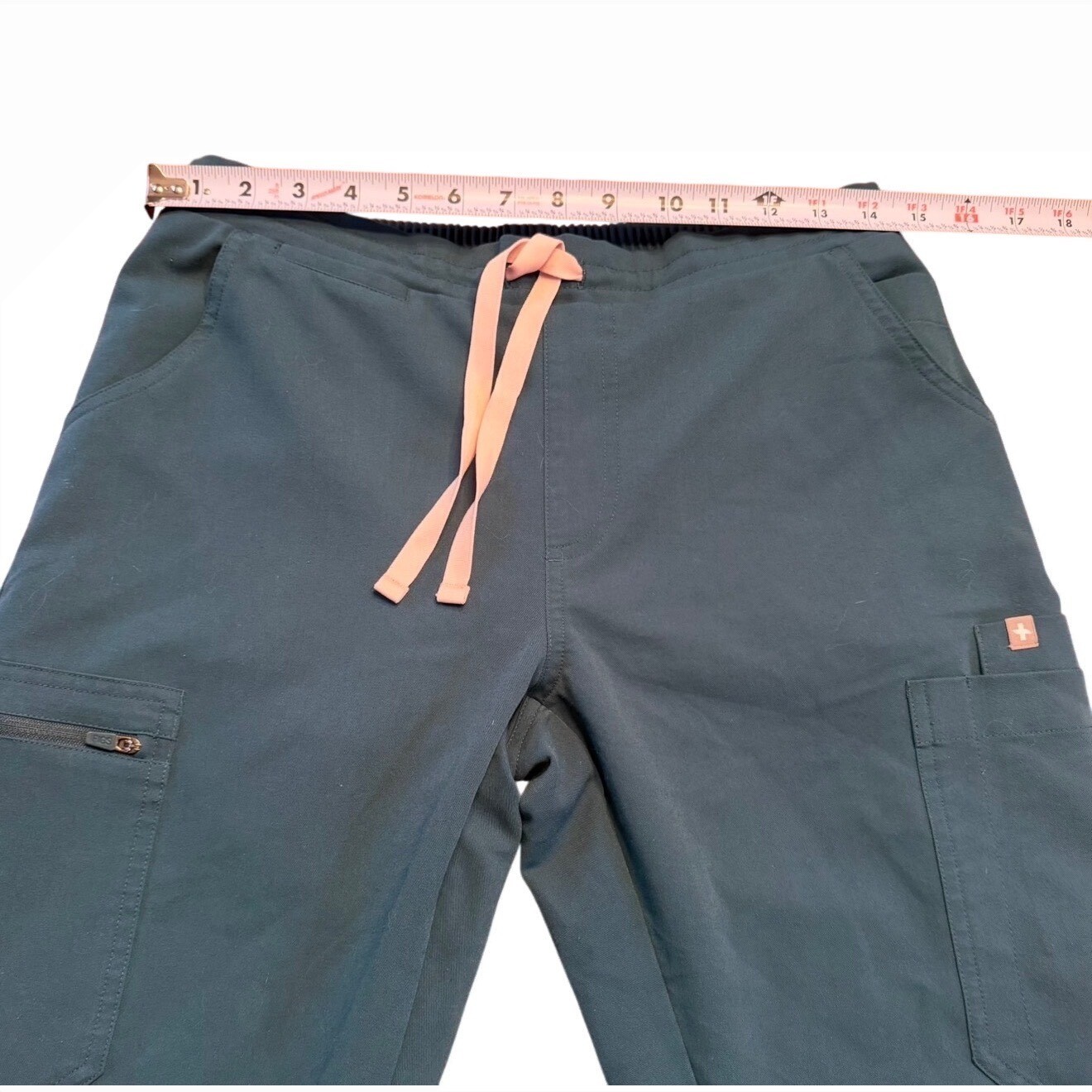 FIGS Yola High Rise Technical Collection Slim Scrub Pants Small Teal TW2000R