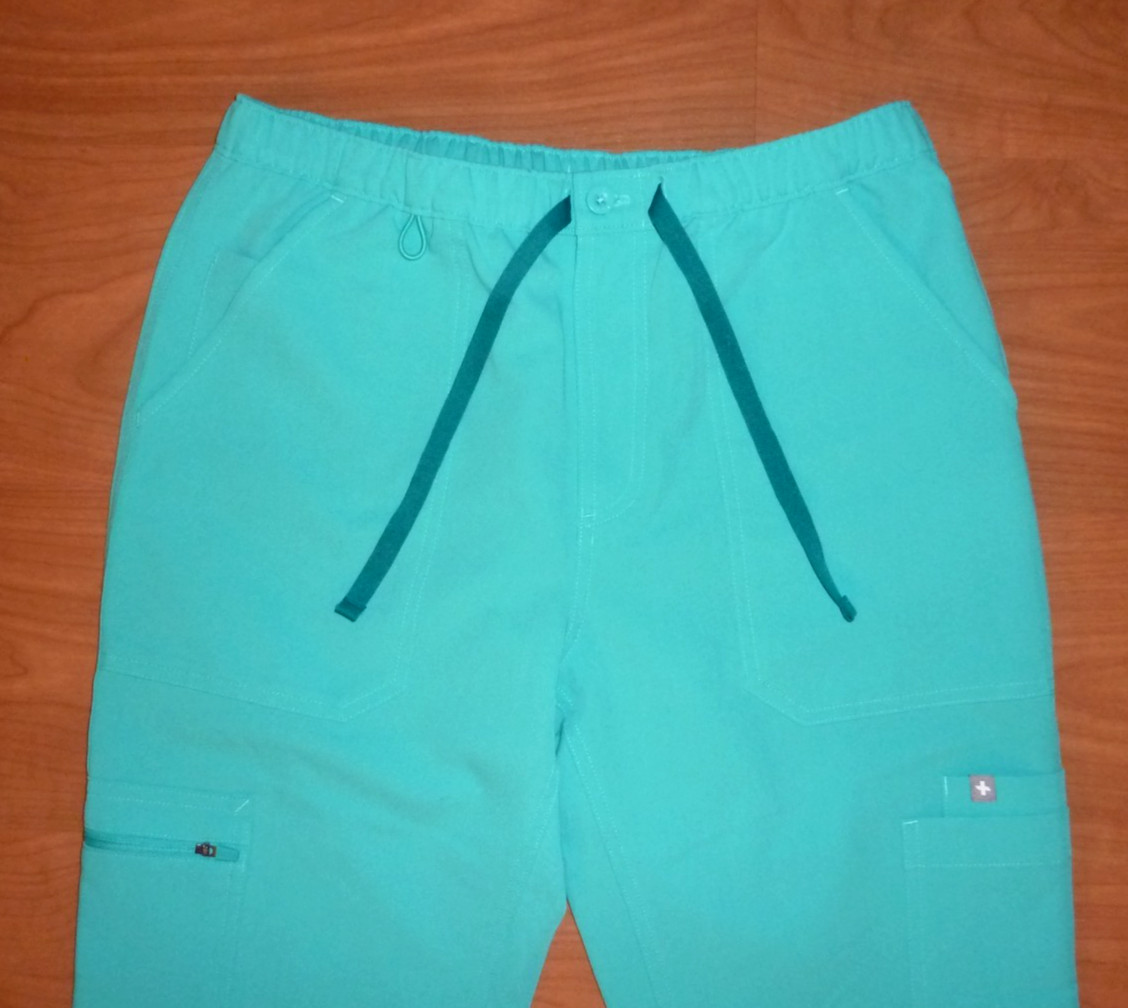 FIGS Cairo Cargo Scrub Pants Men’s Size S Small Tall Aqua Color Style 1000200
