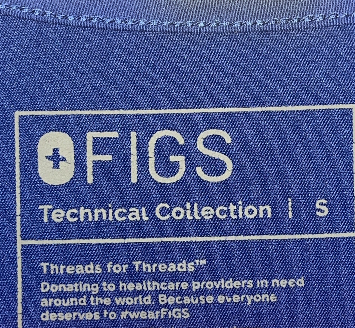 FIGS Scrub Top Women Size S Blue Catarina One-Pocket V-Neck Technical FW1000-EUC