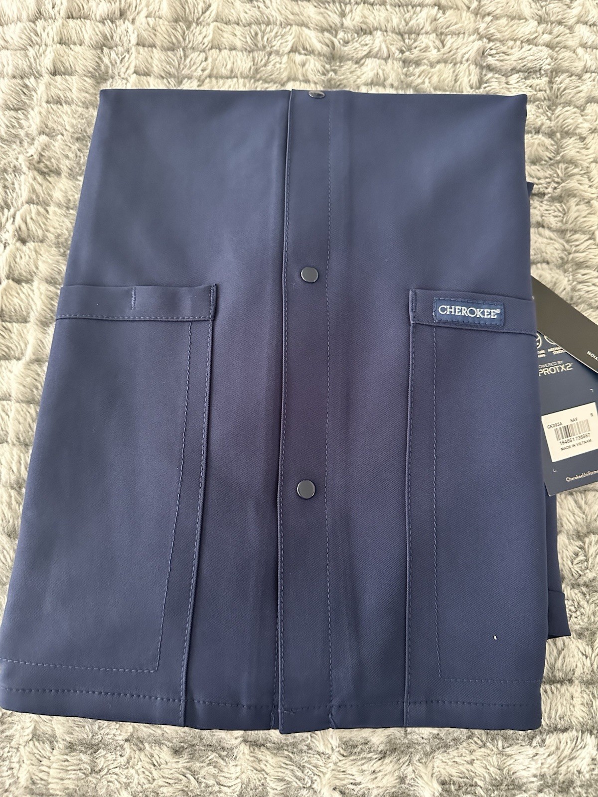 Cherokee Workwear Originals Ultra Women’s Button Down Scrub Top Jacket Size S