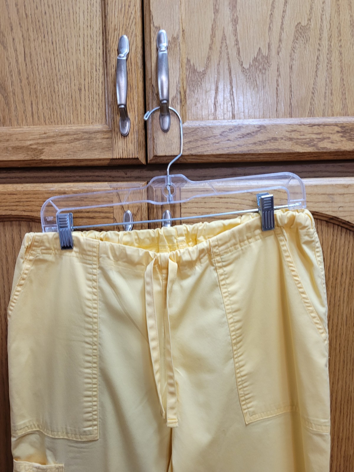 Ladies Yellow Bootcut Scrub Pants By Angie Uniforms Sz Med. See Measurements
