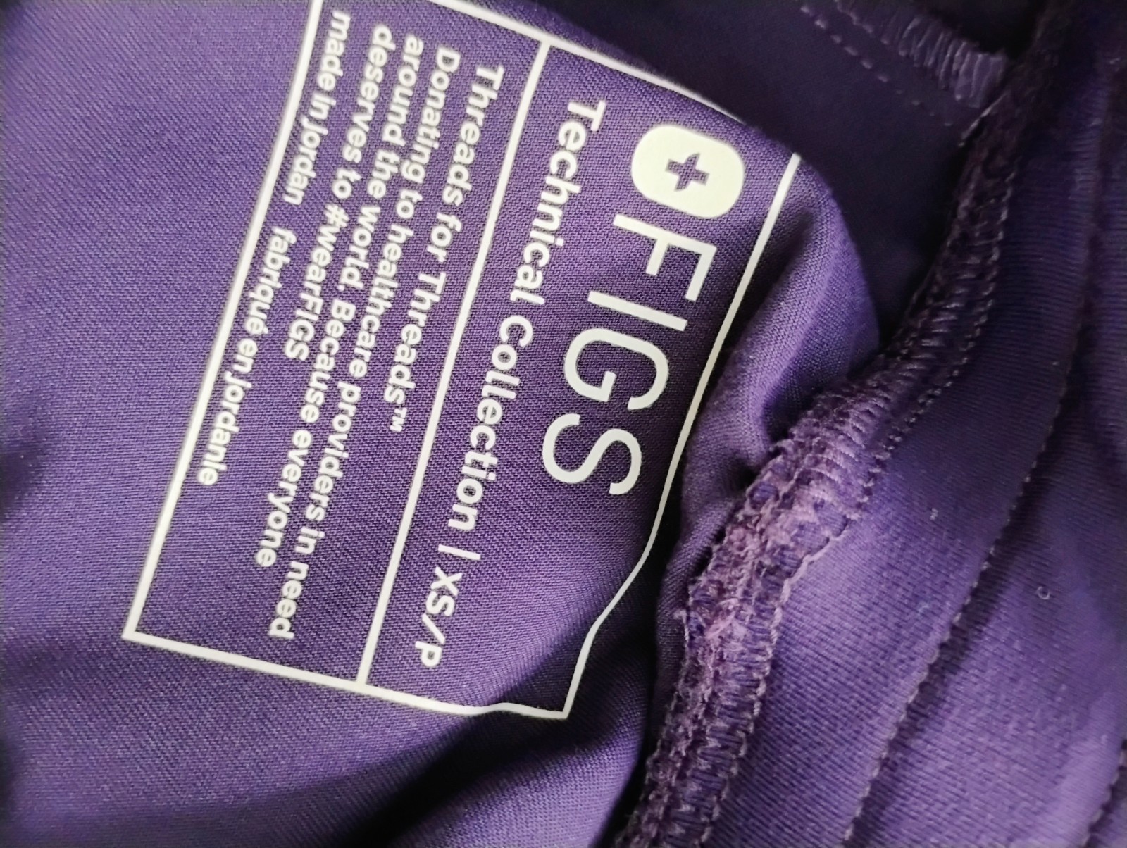 FIGS Technical Collection Scrubs Set Royal Purple Top Size XS Pants Size XS Peti