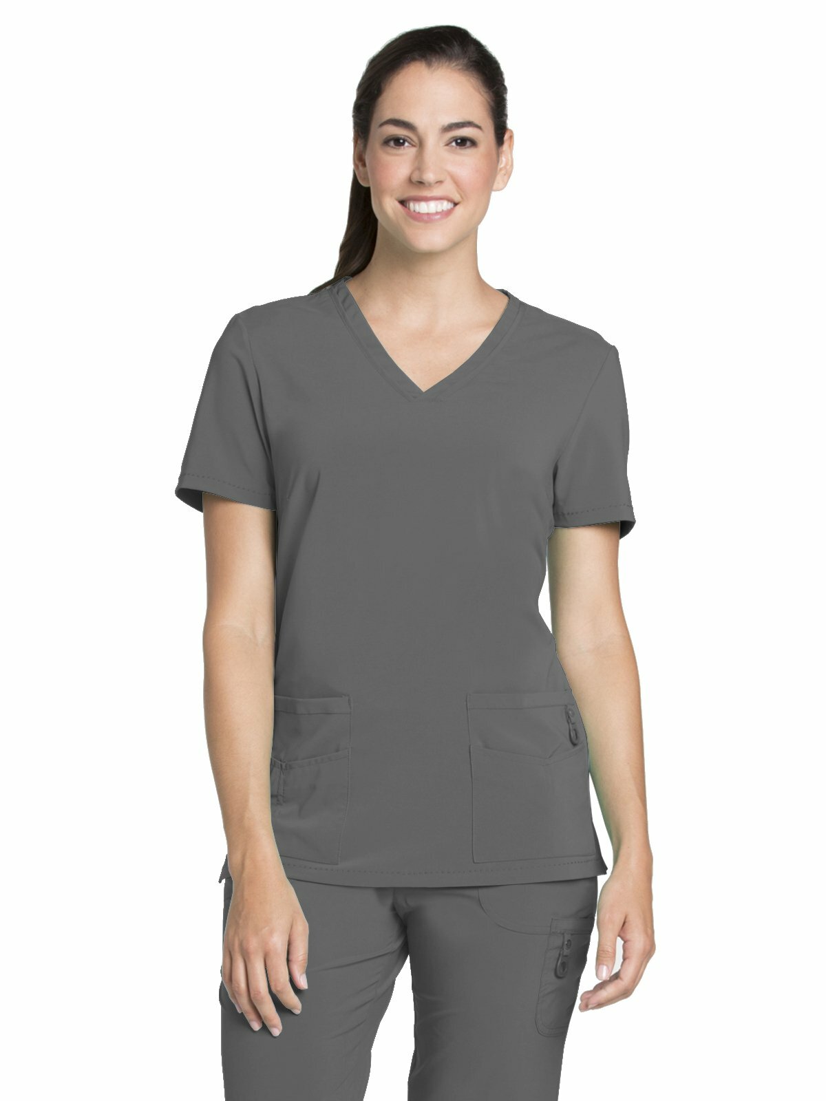 Lynx 6003 Unleashed V-Neck Scrub Top Gray XS