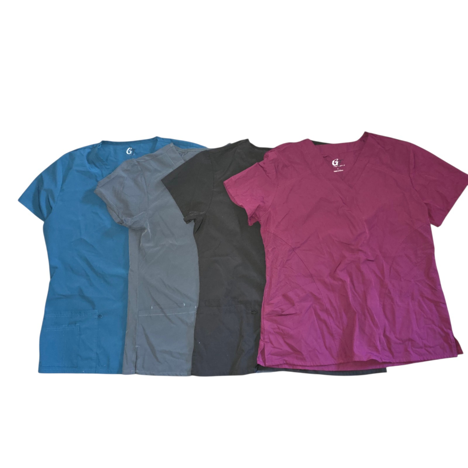 GT Performance Scrub Top L Lightweight Breathable Wicking Short Sleeve Lot Of 4