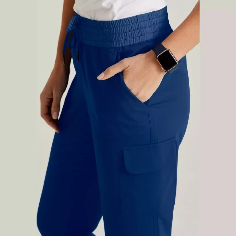 GREYS ANANTOMY JOGGER TWO-TONE CARGO SCRUB PANTS ALL COLORS AND SIZES #GRSP639