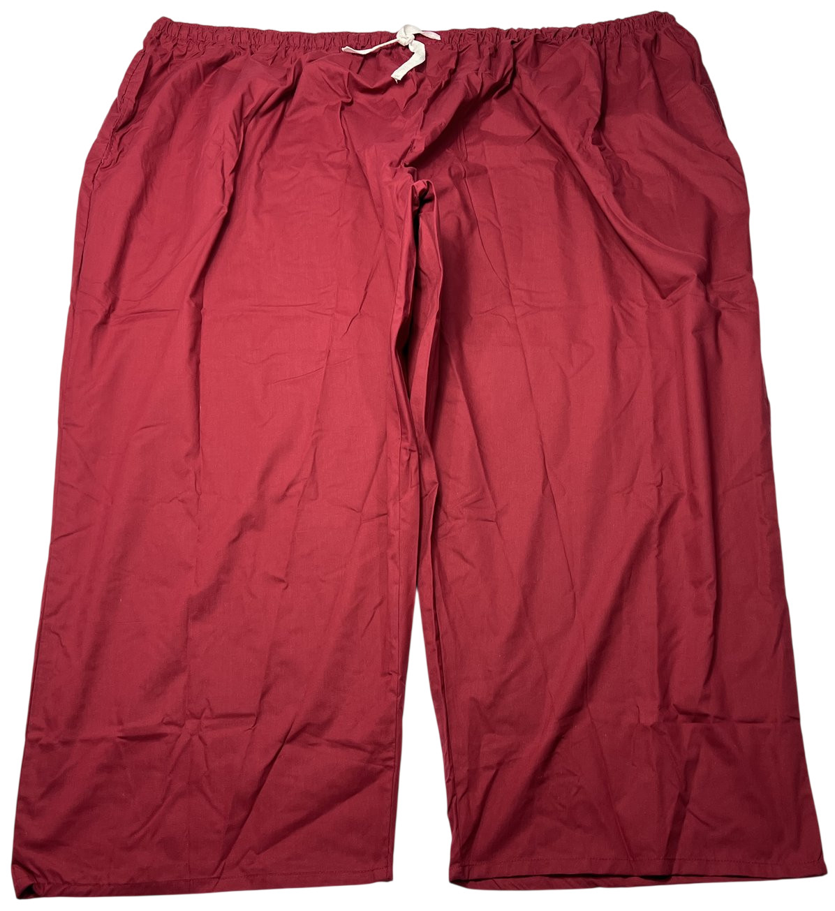 Scrub Pants Unisex (10XL) Burgundy Solid 3 Pocket Elastic Waistband Medical NWOT