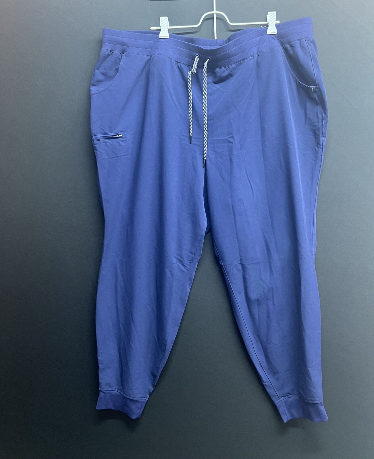 Jaanuu Jogger Scrub Pants 3XL Navy Blue Elastic Cuff Waist Drawstring NWT